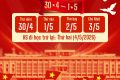 TRƯỜNG TH CHU VĂN AN TRÂN TRỌNG THÔNG BÁO LỊCH NGHỈ LỄ 30/4-1/5