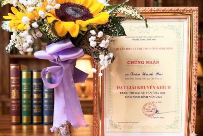 Chúc mừng 2 em học sinh đạt giải tại cuộc thi “Đại sứ Văn hóa đọc tỉnh Ninh Bình năm 2026”